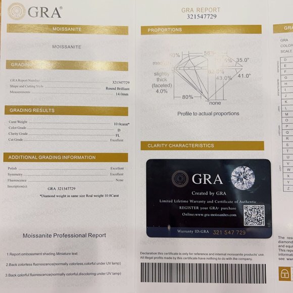 Price firm! New 11 carats Diamond Moissanite Necklace - Picture 8 of 10